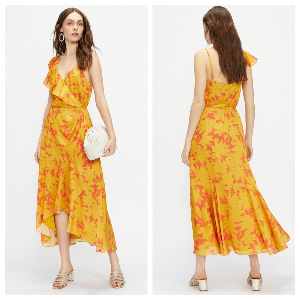 Ted Baker Saraaa Ruffle Midi Wrap Dress